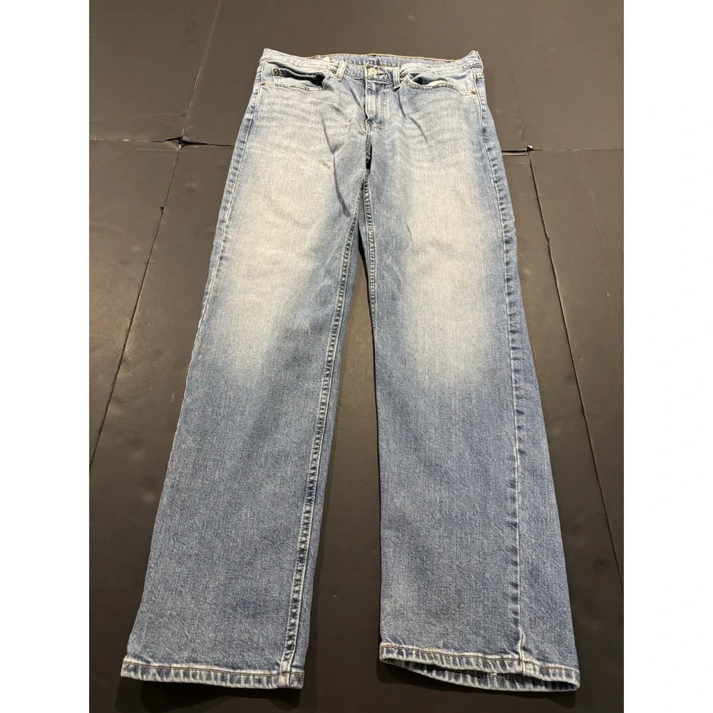 Levi's 514 Straight Fit Jeans Men's 34x32 Light Wash Denim